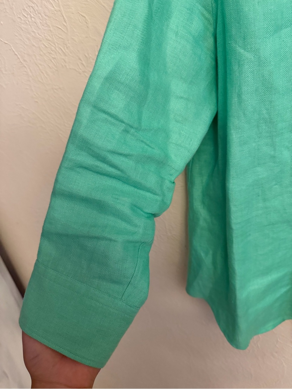 Lauren Ralph Lauren Linen Blouse with 3/4 Sleeves - Picture 7 of 8